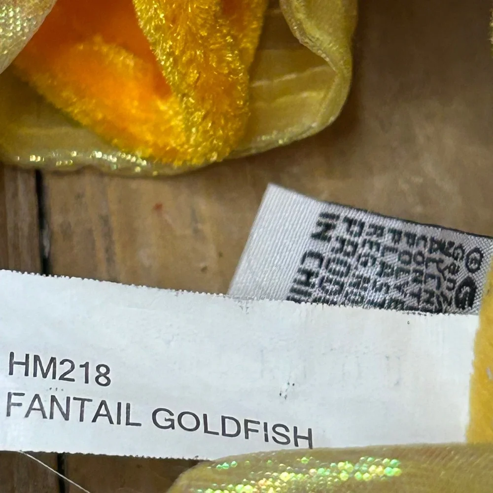 Ganz Webkinz Fantail Goldfish Plush HM218 Yellow Orange Sealed Code New with Tag